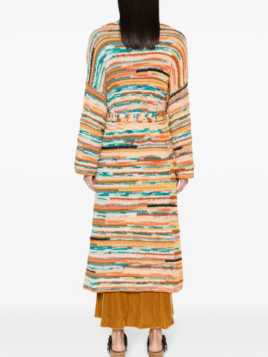 Affordable patterned-intarsia Maduray coat Women Alanui 0401